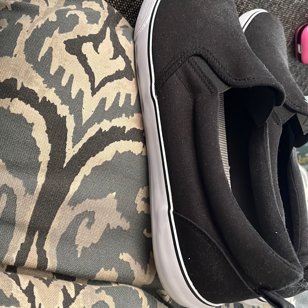 Black canvas shoes
